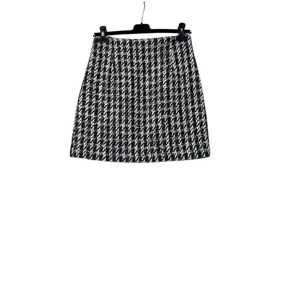 Sandro Houndstooth Decorative Buttons Skirt  Sz.1 - Picture 4 of 6